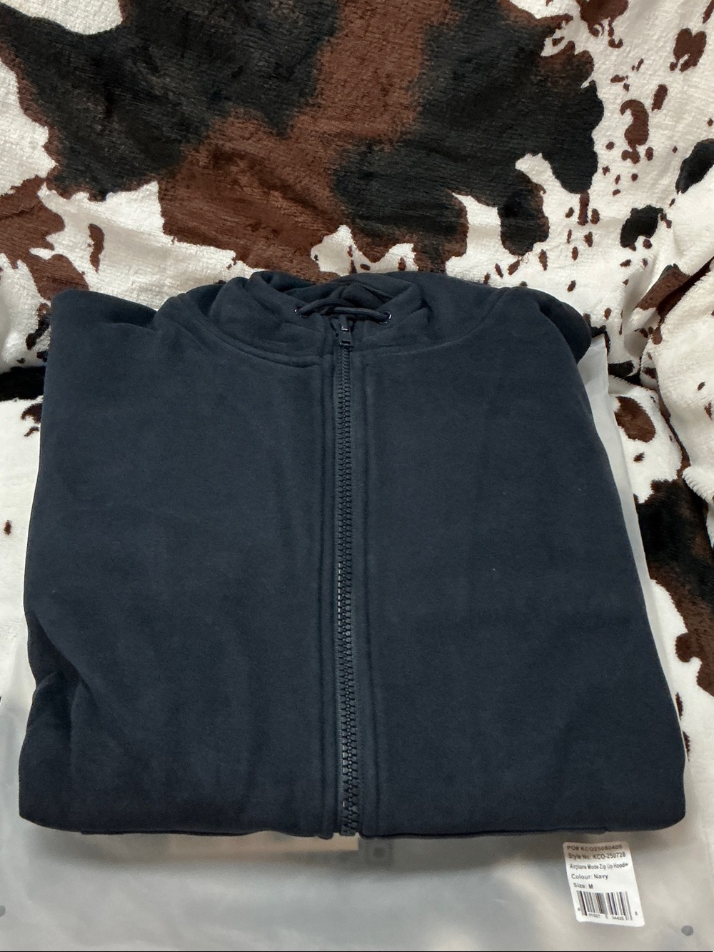 Women's Navy Full-Zip Hoodie Sweatshirt